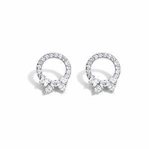 ⚜️ Elegant Silver Crystal Earrings